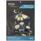 Brea Reese: Scratch Art Paper Pad - Midnight Botanicals - 6 Designs, Guided Art, Metallic Accents, Dual-Tip Stylus & Brush, 9x12" Pages, Adult Craft